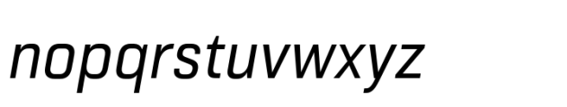 Haboro Squared Condensed Regular Italic Font LOWERCASE