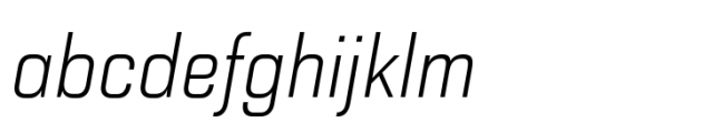Haboro Squared Condensed Thin Italic Font LOWERCASE