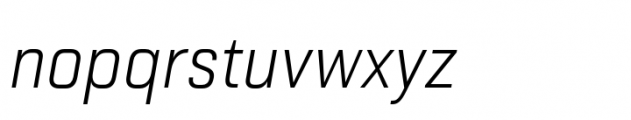 Haboro Squared Condensed Thin Italic Font LOWERCASE
