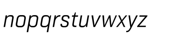 Haboro Squared Norm Light Italic Font LOWERCASE