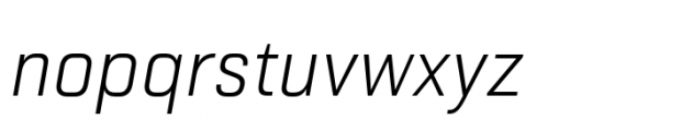 Haboro Squared Norm Thin Italic Font LOWERCASE