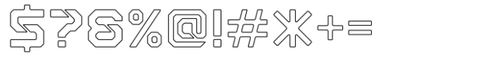 Hackone SliceOutline Font OTHER CHARS