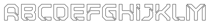 Hackone SliceOutline Font UPPERCASE