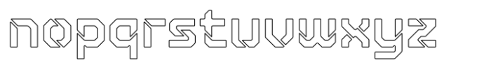 Hackone SliceOutline Font LOWERCASE
