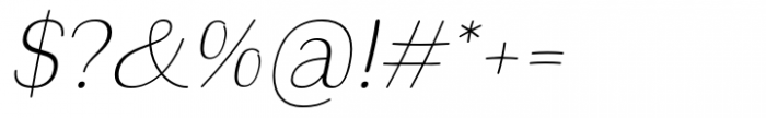 Hadsai Extra Light Italic Font OTHER CHARS