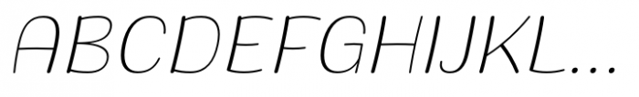 Hadsai Extra Light Italic Font UPPERCASE