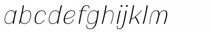 Hadsai Extra Light Italic Font LOWERCASE
