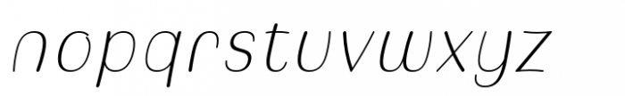 Hadsai Extra Light Italic Font LOWERCASE