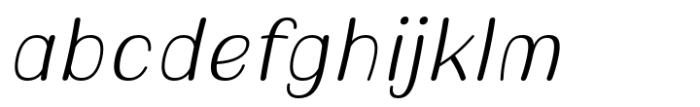 Hadsai Light Italic Font LOWERCASE