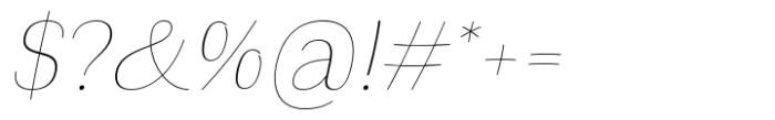 Hadsai Thin Italic Font OTHER CHARS