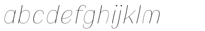 Hadsai Thin Italic Font LOWERCASE
