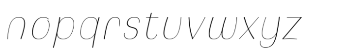 Hadsai Thin Italic Font LOWERCASE