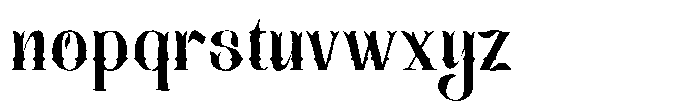 Hafishya Rough Font LOWERCASE