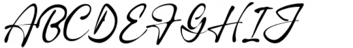Hagia Signature Regular Font UPPERCASE