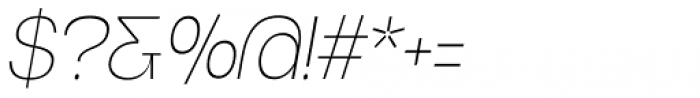 Hagrid Thin Italic Font OTHER CHARS