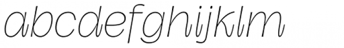 Hagrid Thin Italic Font LOWERCASE
