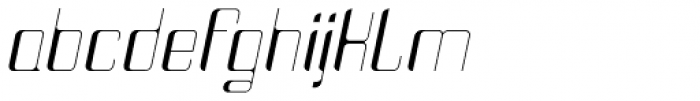 Haike Thin Italic Font LOWERCASE