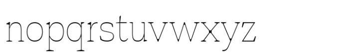 Hailgen Thin Font LOWERCASE