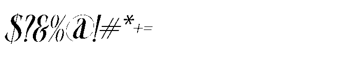 Hailove Italic Font OTHER CHARS