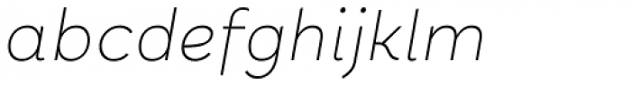 Halcyon Thin Italic Font LOWERCASE