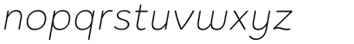 Halcyon Thin Italic Font LOWERCASE
