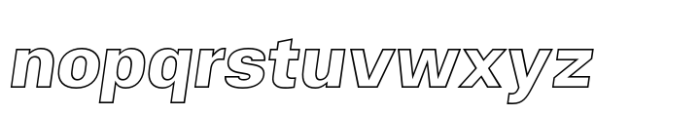 Halenoir Black Outline Oblique Font LOWERCASE