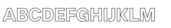 Halenoir Compact Black Outline Font UPPERCASE