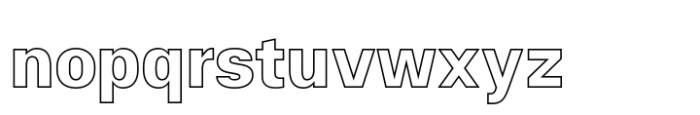 Halenoir Compact Black Outline Font LOWERCASE