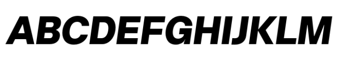 Halenoir Compact Display Black Oblique Font UPPERCASE