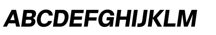 Halenoir Compact Display Extra Bold Oblique Font UPPERCASE