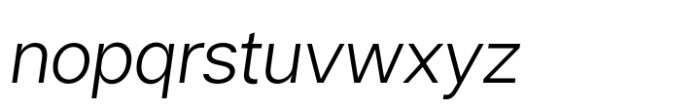 Halenoir Compact Display Light Oblique Font LOWERCASE