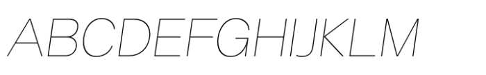 Halenoir Compact Display Thin Oblique Font UPPERCASE