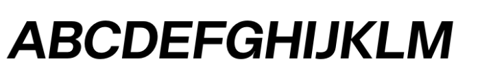 Halenoir Display Bold Oblique Font UPPERCASE