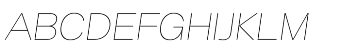 Halenoir Display Thin Oblique Font UPPERCASE