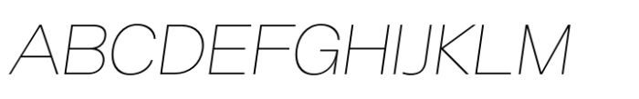 Halenoir Display Ultra Light Oblique Font UPPERCASE
