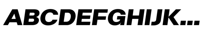 Halenoir Expanded Black Oblique Font UPPERCASE