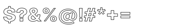 Halenoir Expanded Black Outline Font OTHER CHARS