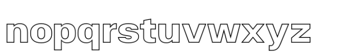 Halenoir Expanded Black Outline Font LOWERCASE