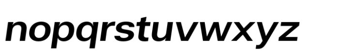 Halenoir Expanded Demi Bold Oblique Font LOWERCASE