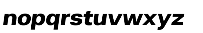 Halenoir Expanded Extra Bold Oblique Font LOWERCASE