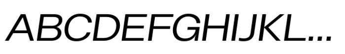 Halenoir Expanded Regular Oblique Font UPPERCASE