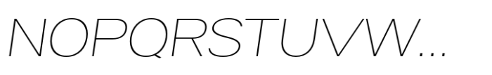 Halenoir Expanded Ultra Light Oblique Font UPPERCASE