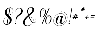 Halgeta Italic Font OTHER CHARS