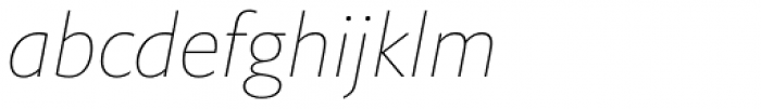 Halifax Thin Italic Font LOWERCASE