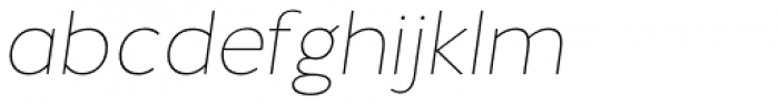 Halis Grotesque Thin Italic Font LOWERCASE