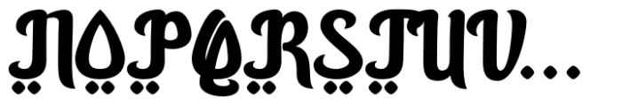 Haliya Arabic Font UPPERCASE