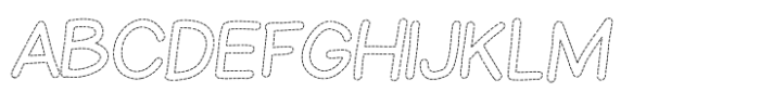Halley Italic Dashed Font UPPERCASE