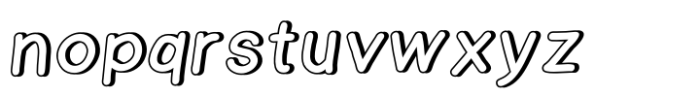 Halley Italic Shadow Font LOWERCASE