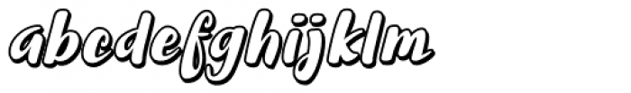 Halley Shadow Italic Font LOWERCASE