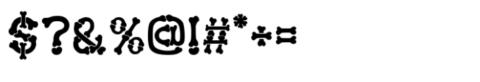 Halloween Bones Font OTHER CHARS
